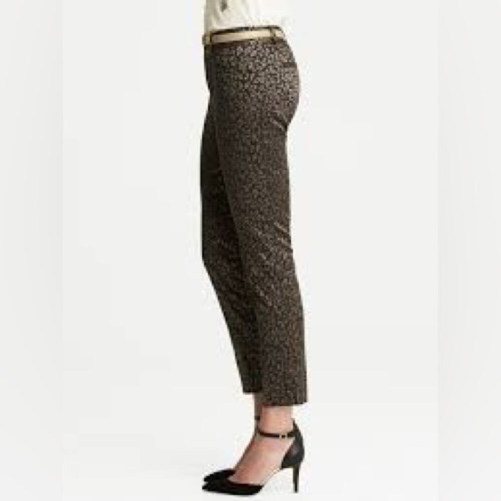 Banana Republic Camden-Fit Leopard Jaquard Ankle Pants Size 8
 b78